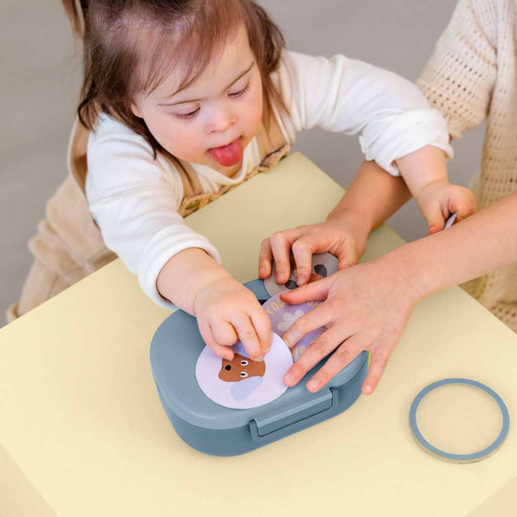 Lässig Snackdoosje Pattern Party blue/green