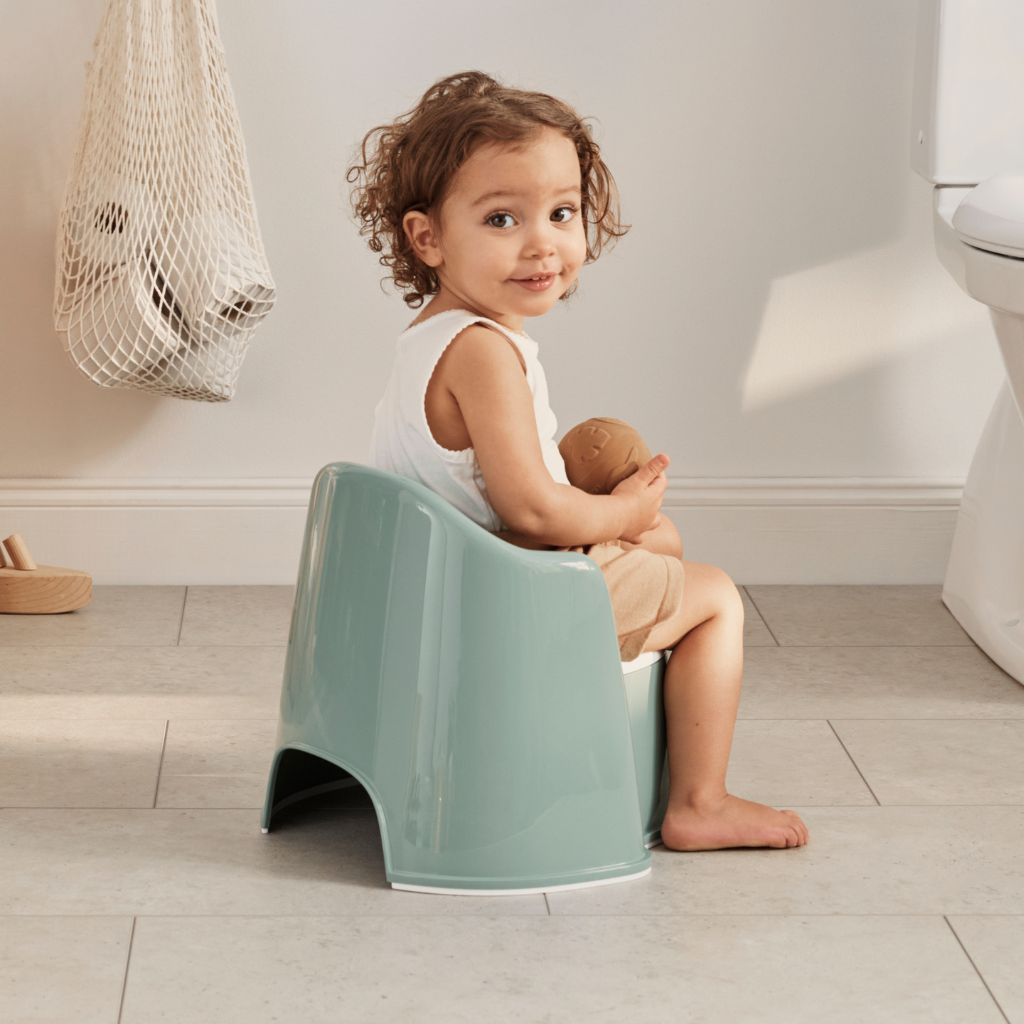 BabyBjörn Potje donkergroen/wit