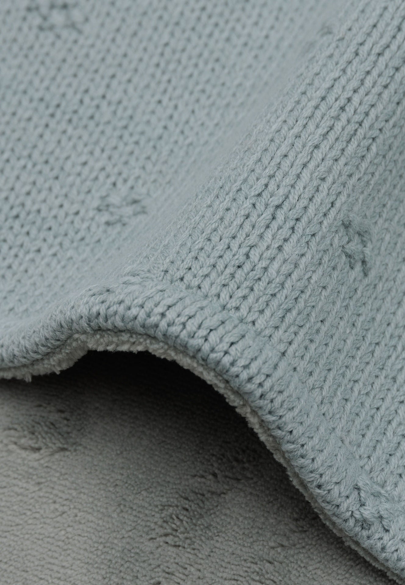 Jollein Couverture en polaire pour berceau ou parc Cosy Knit Sea Green coton Lg 100 x L 75 cm