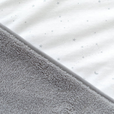 Bemini Couverture pour berceau ou parc d'automne/hiver Stary grizou polaire/jersey