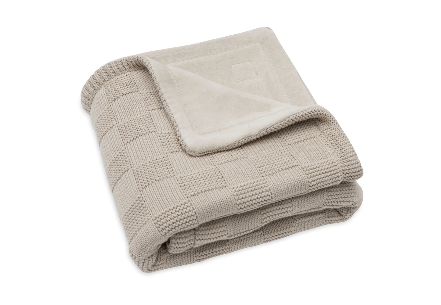 Jollein Couverture pour berceau Box Knit Warm Sand/Velvet 75 x 100 cm