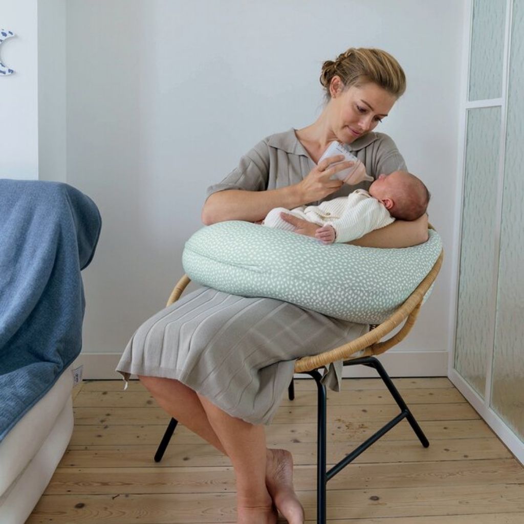 doomoo Coussin de positionnement et d'allaitement Buddy Cloudy Kaki