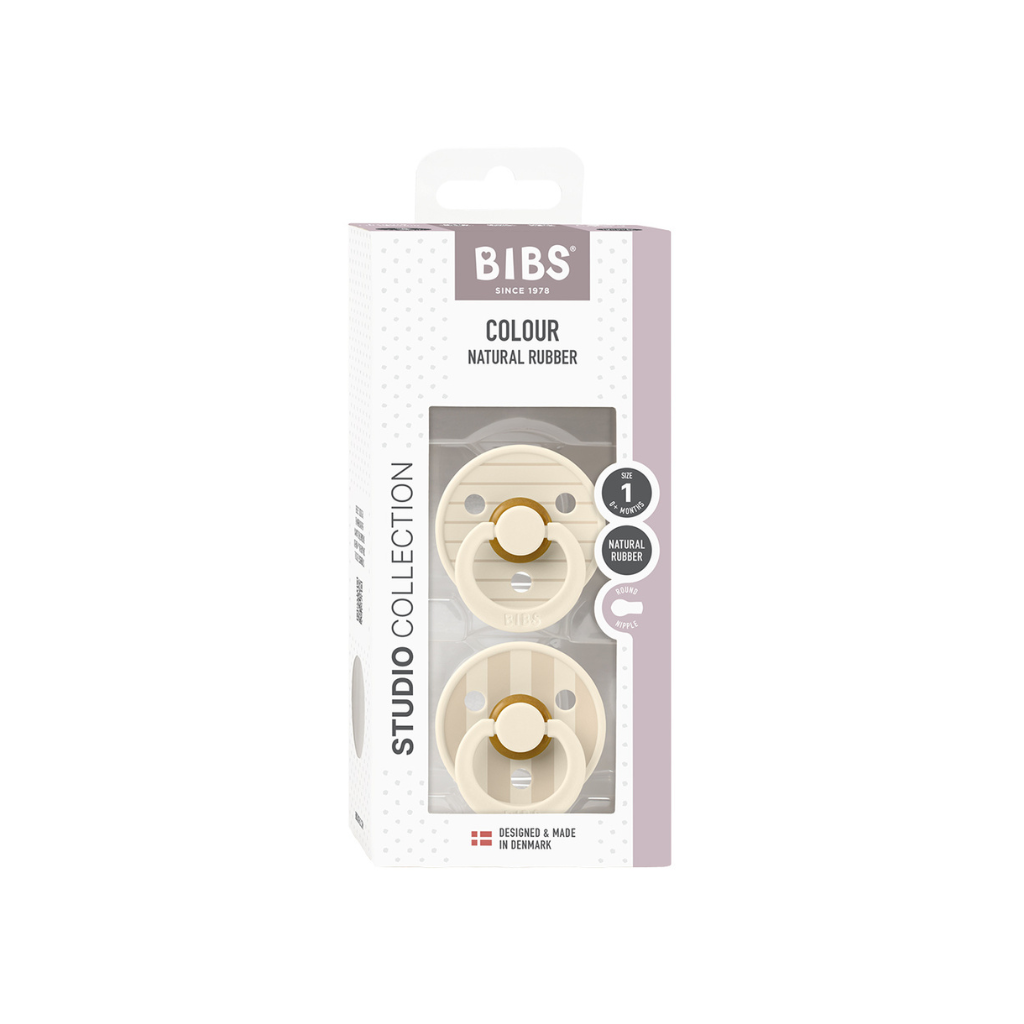 Bibs Sucette + 0 mois STUDIO Pack Pin Ivory Vanilla Mix - 2 pièces