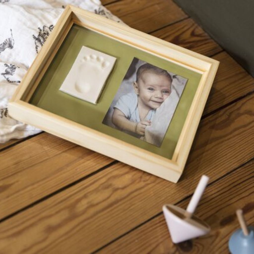 Baby Art Fotokader met gipsafdruk Pure Frame  Wood