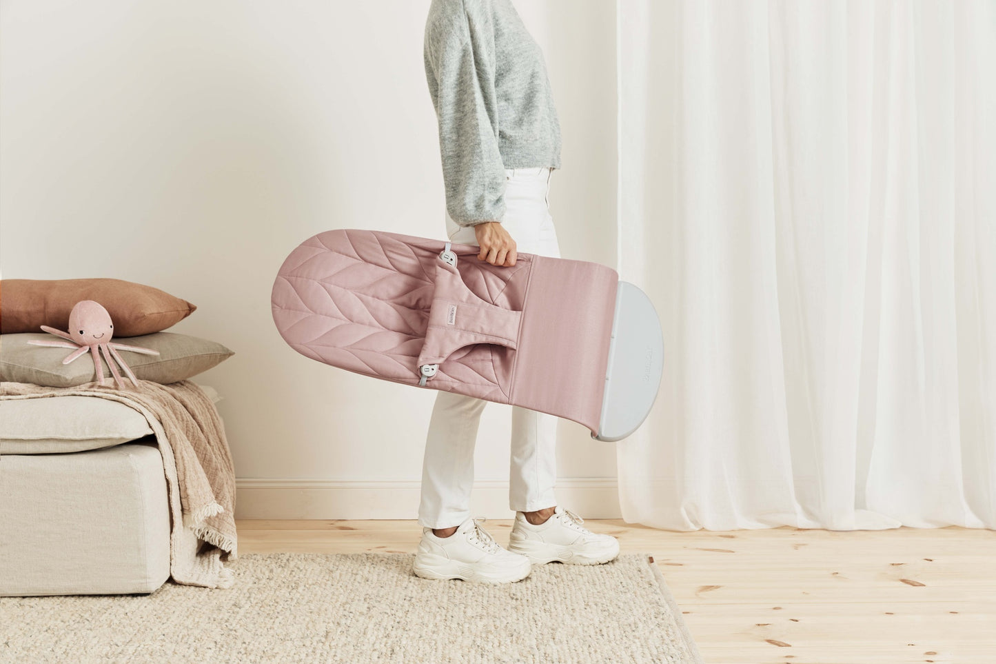 BabyBjörn Relax Bliss Feuille tissée Rosé