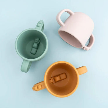 Done by Deer Gobelet d'apprentissage Silicone Peekaboo Croco 170 ml Green