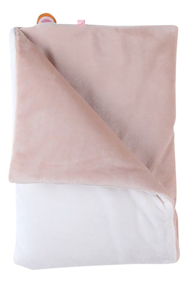 Noukie's Couverture pour berceau ou parc Popsie, Gigi & Louli écru/rose poudré