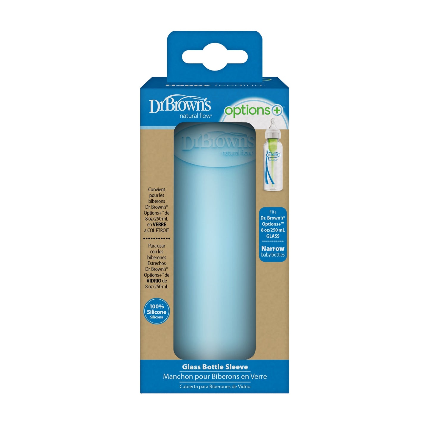 Dr. Brown's Beschermhoes voor standaard glazen zuigfles blauw 250 ml