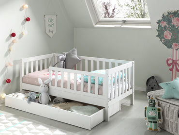 Jaxx Tiroir de lit pour tout-petits Toddler I et II Casami Blanc