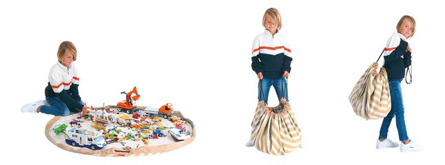 Play&Go Opbergzak/Speeldeken Soft mosterdgeel