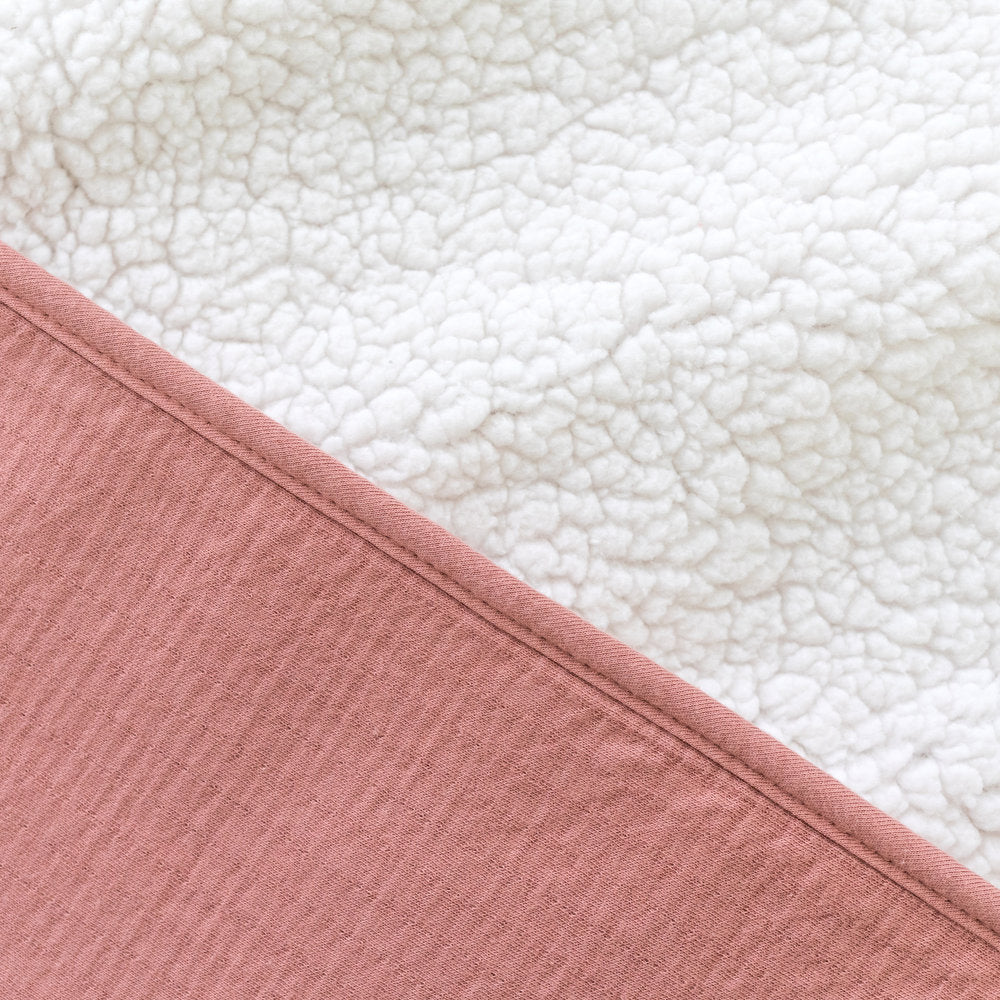 Bemini Couverture d'hiver Cadum bambi coton rose/écru