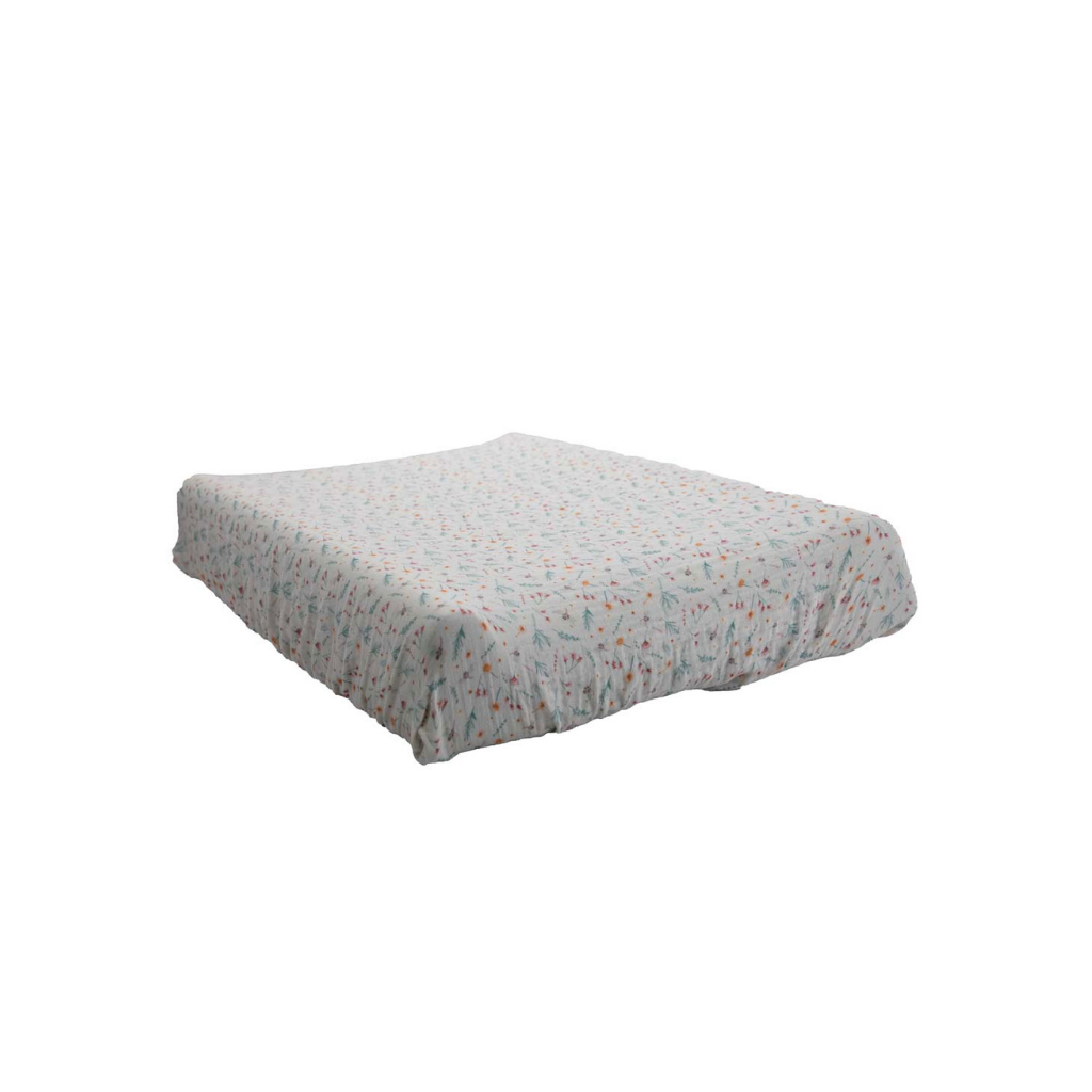 Dreambee Housse pour matelas à langer Oscar Flowers