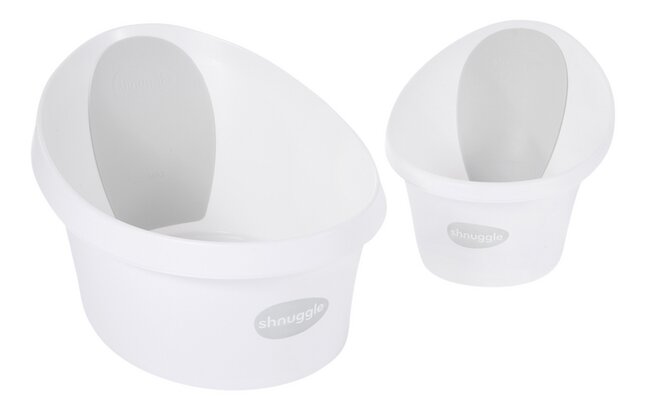Shnuggle Baignoire pour enfants blanc-gris clair