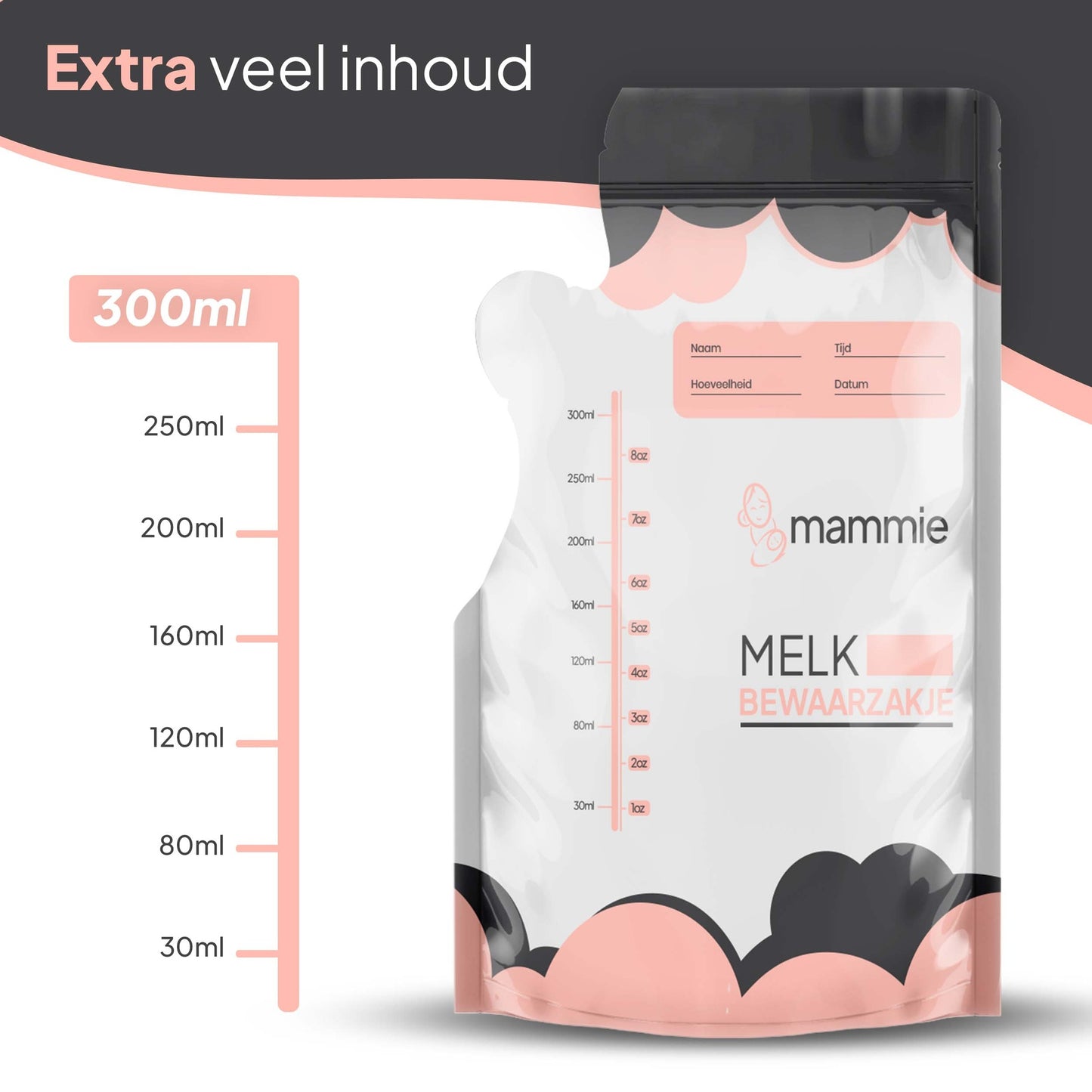 Mammie Bewaarzakjes voor moedermelk 300 ml - 100 stuks