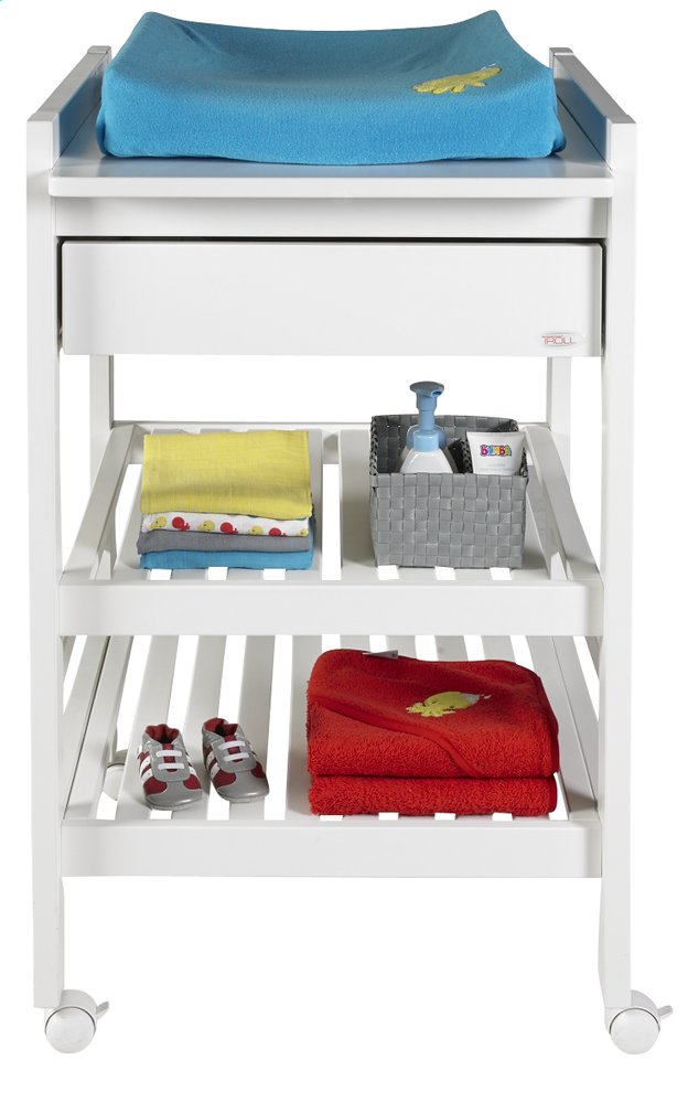 Troll Luiertafel met lade Loft wit