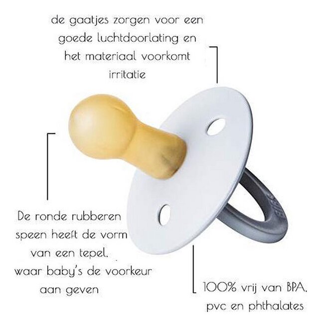 Bibs Sucette + 6 mois Vanilla/Peach