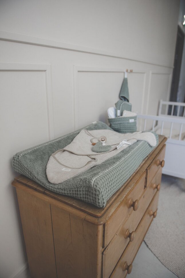 Koeka Housse pour matelas à langer Wafel Amsterdam Shadow Green