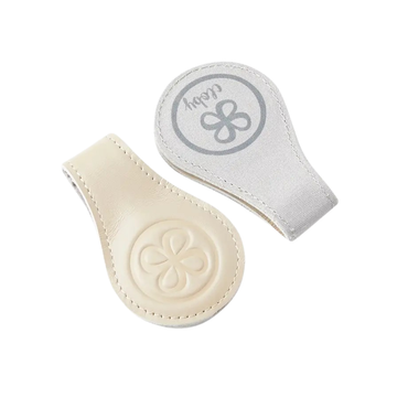Cloby Leather Clips Beige