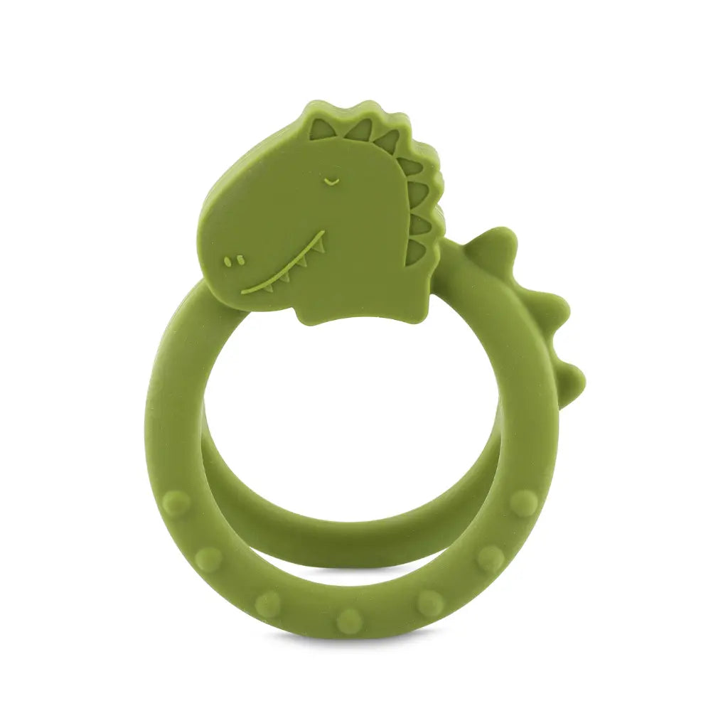 Trixie Baby Anneau de dentition sensoriel Mr. Dino vert