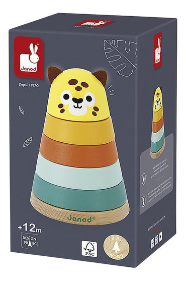 Janod Houten stapelringen Jaguar Tropik