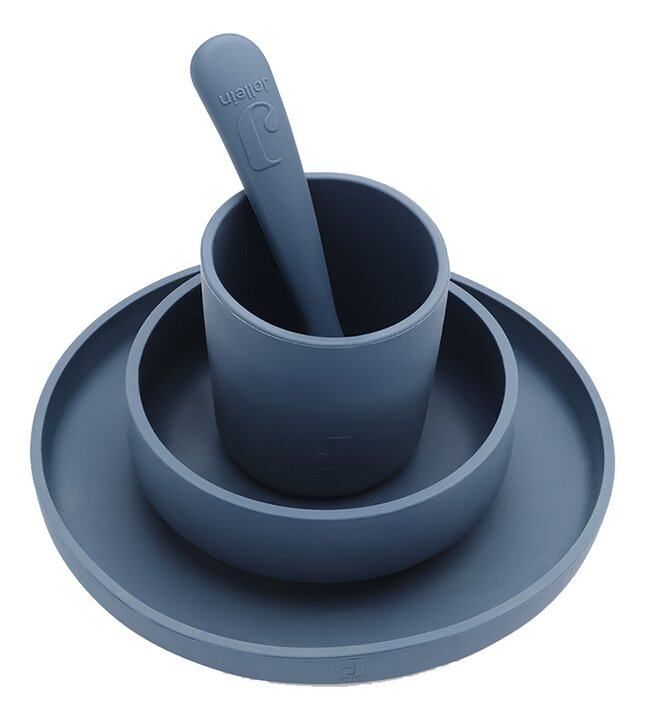 Jollein 4-delige eetset Jeans Blue