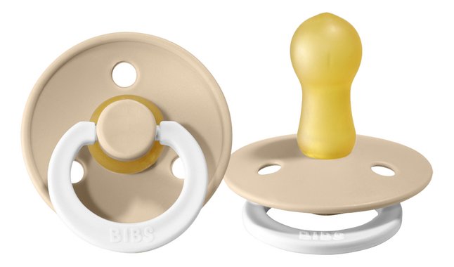 Bibs Sucette + 0 mois Glow In The Dark vanilla/dark - 2 pièces