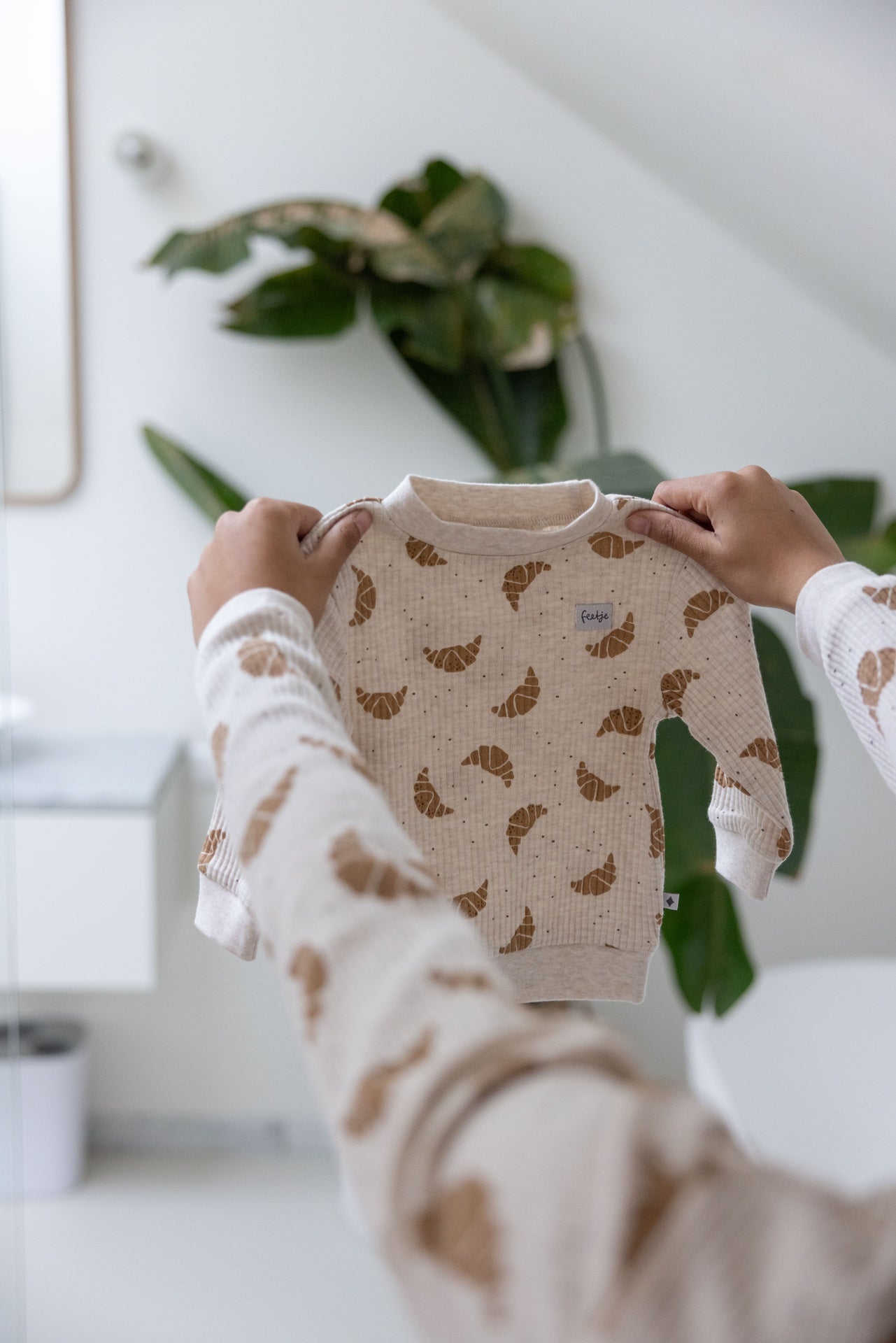 Feetje 2-delige pyjama Croissant Twinning Champagne Kindje