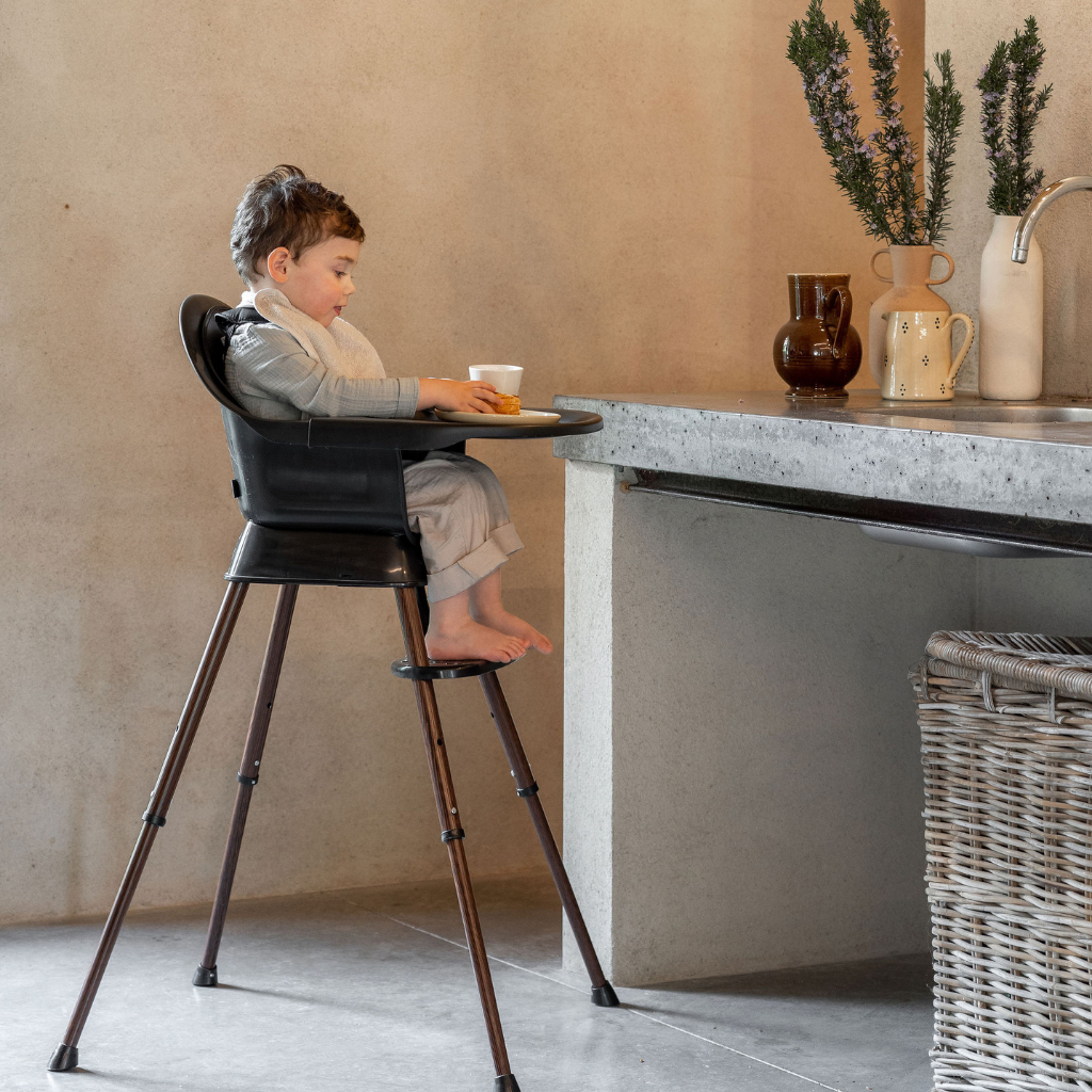 Quax Eetstoel evolutief Ultimo 3 Luxe Black/Walnut