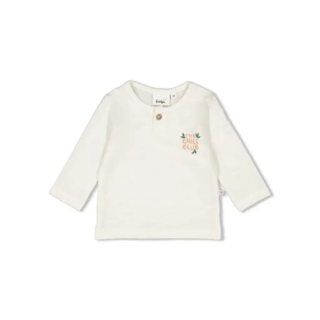 Feetje t-shirt lange mouw The Chill Club m 86 Offwhite Jongens