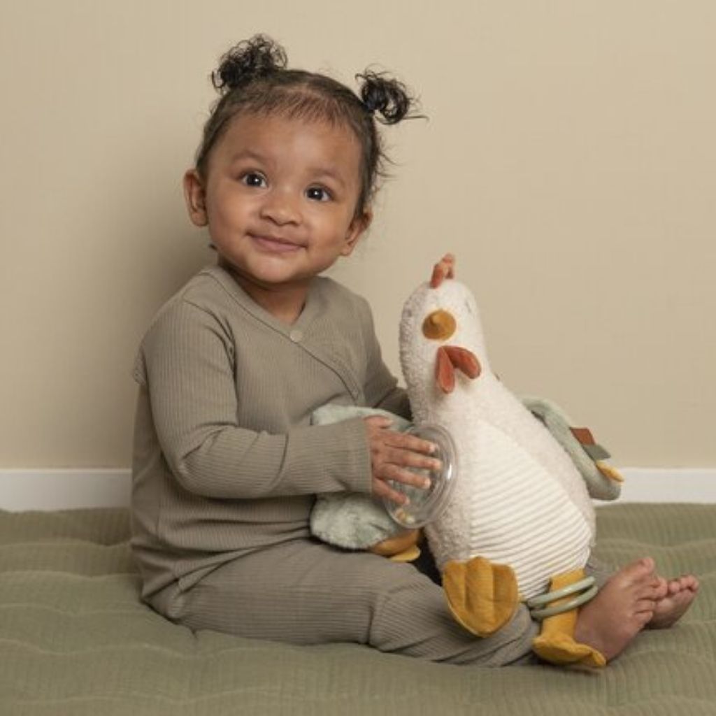 Little Dutch Peluche d'activités Little Farm Poulet 22 cm