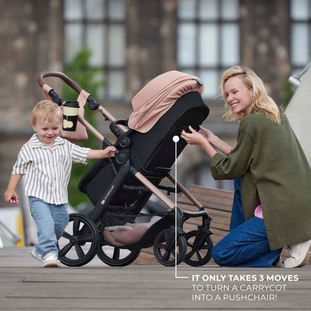 Kinderkraft Kinderwagen MOOV 2 AIR met autostoel lichtgrijs