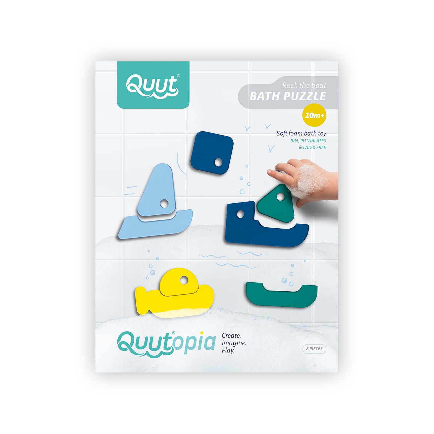 Quut Jouet de bain Puzzle Rock the Boat - 8 pièces