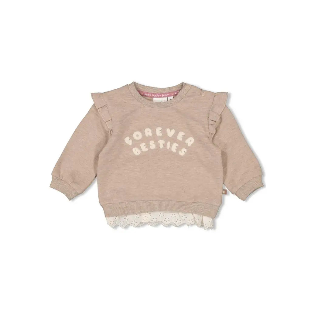 Feetje Sweater Better Together Taupe melange
