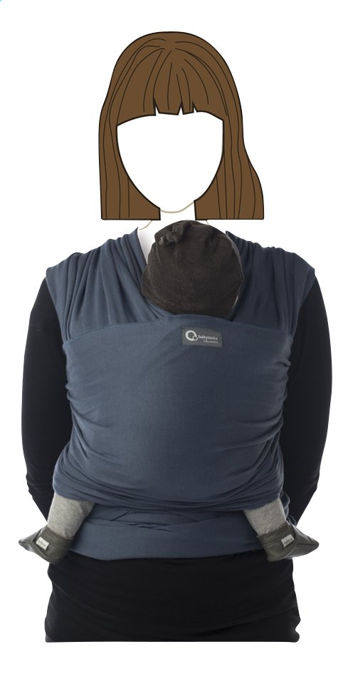 Babylonia Rekbare draagdoek Tricot-Slen Organic biokatoen Blue Jeans