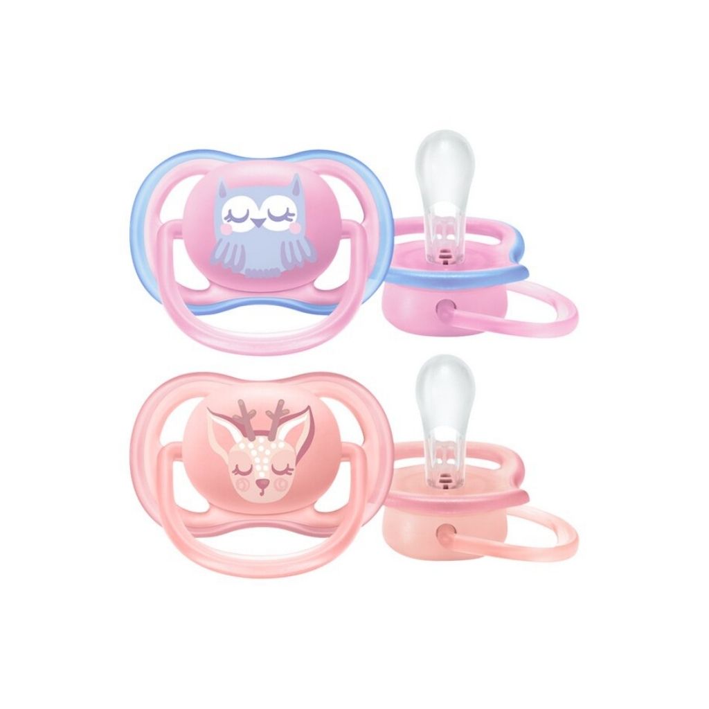 Philips AVENT Fopspeen 0 - 6 maanden Air Animals blauw/geel/roze - 2 stuks
