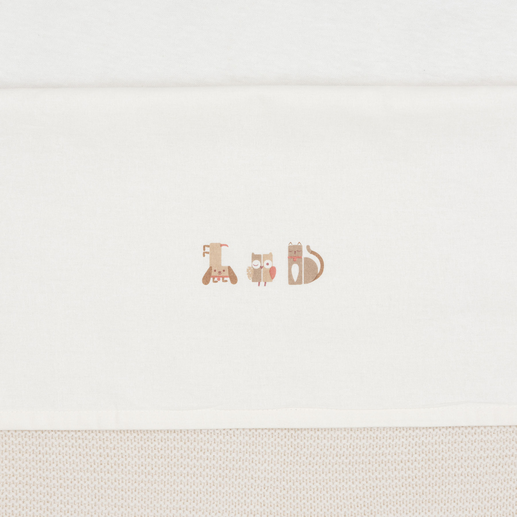 Jollein Drap pour berceau Animal Friends 120 x 150 cm