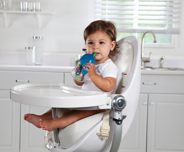 Munchkin Gourde avec paille Tip&Sip Flip Straw cup 207 ml bleu