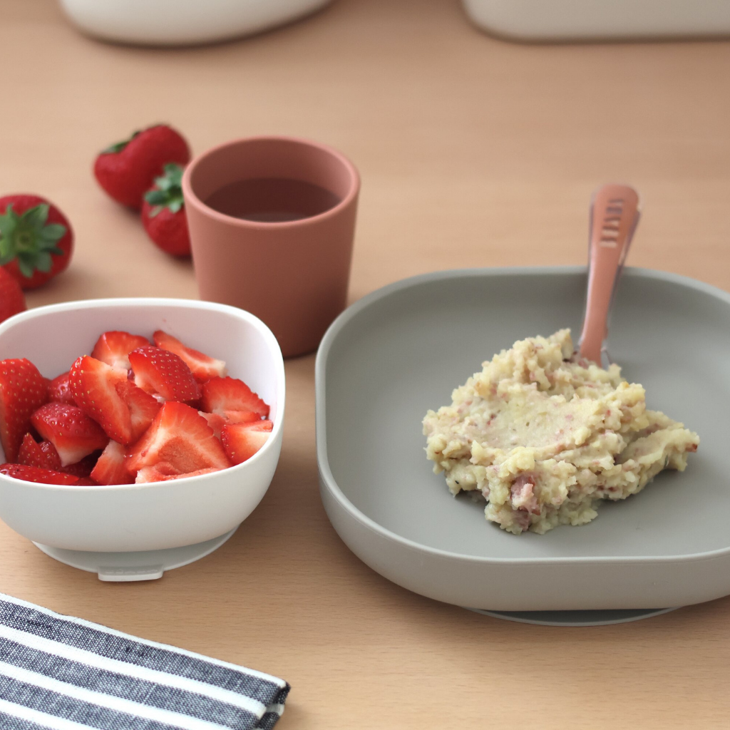 Béaba Set repas 4 pièces silicone Terracotta