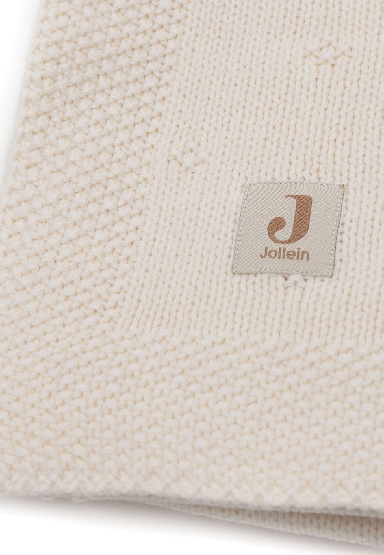 Jollein Couverture pour berceau ou parc Cosy Knit Ivory coton Lg 100 x L 75 cm