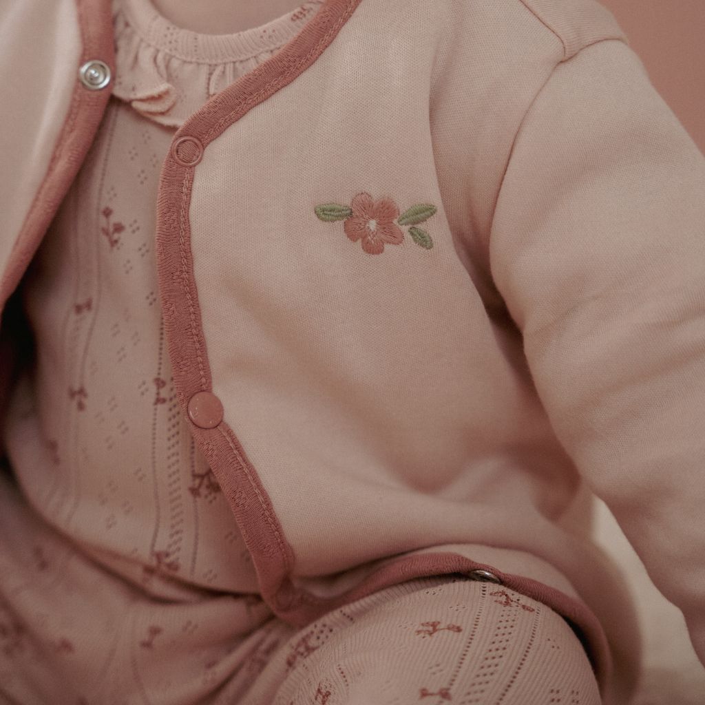 Little Dutch Jasje omkeerbaar Fairy Garden Pink Blush