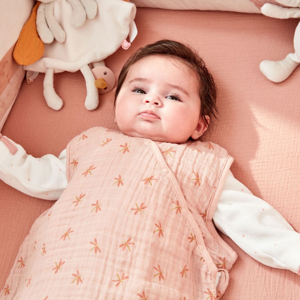 Noukie's Sac de couchage d'été Popsie, Gigi & Louli 70 cm rose poudré
