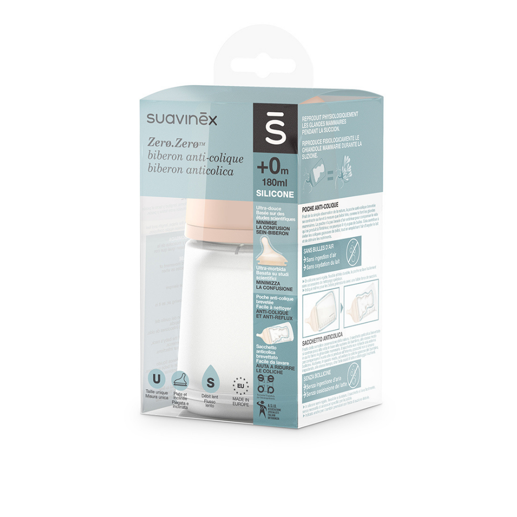 Suavinex Zuigfles Zerø.Zerø Variabele flow 180 ml
