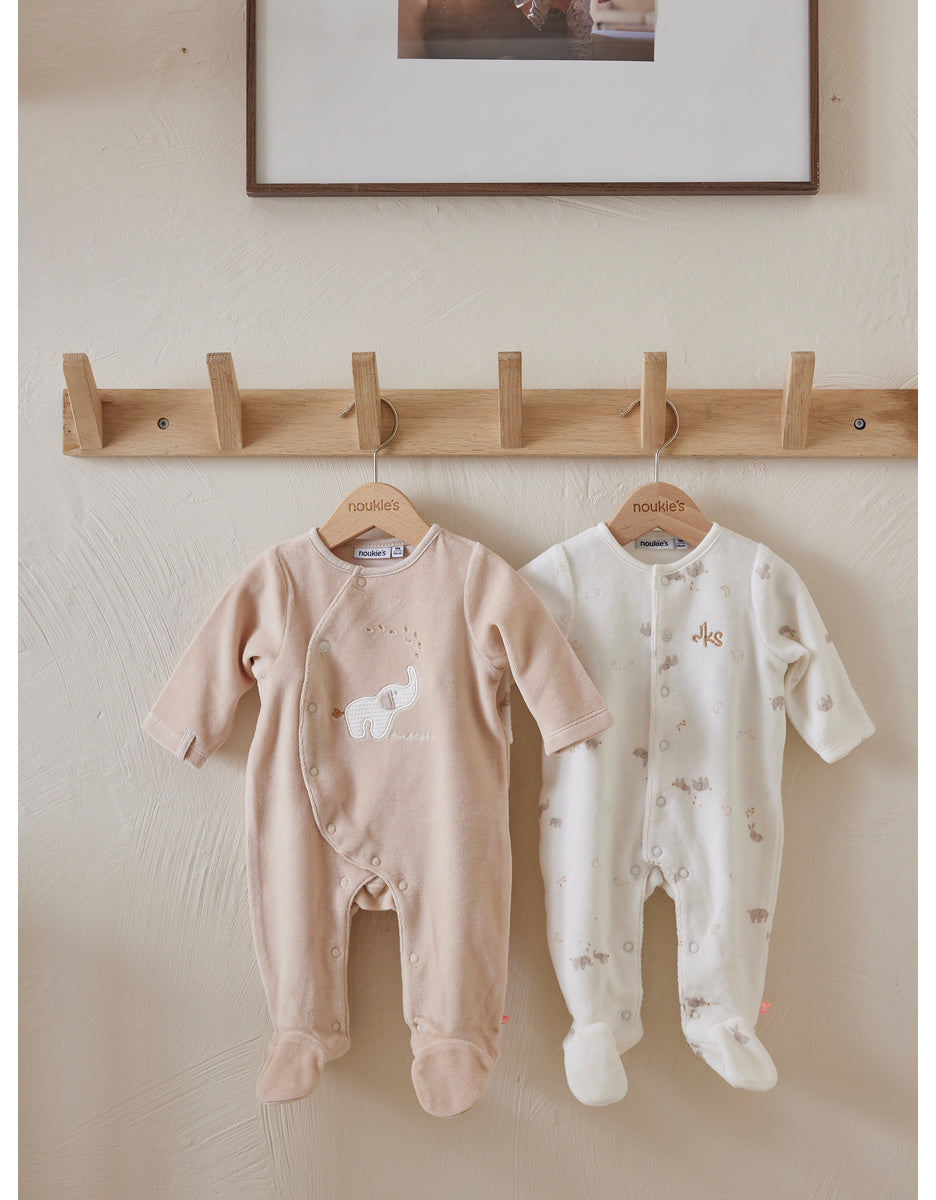 Noukie's Pyjama en velours Bali beige
