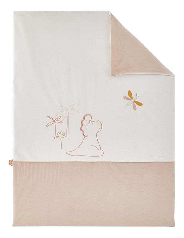 Noukie's Couverture pour berceau ou parc Popsie, Gigi & Louli écru/rose poudré