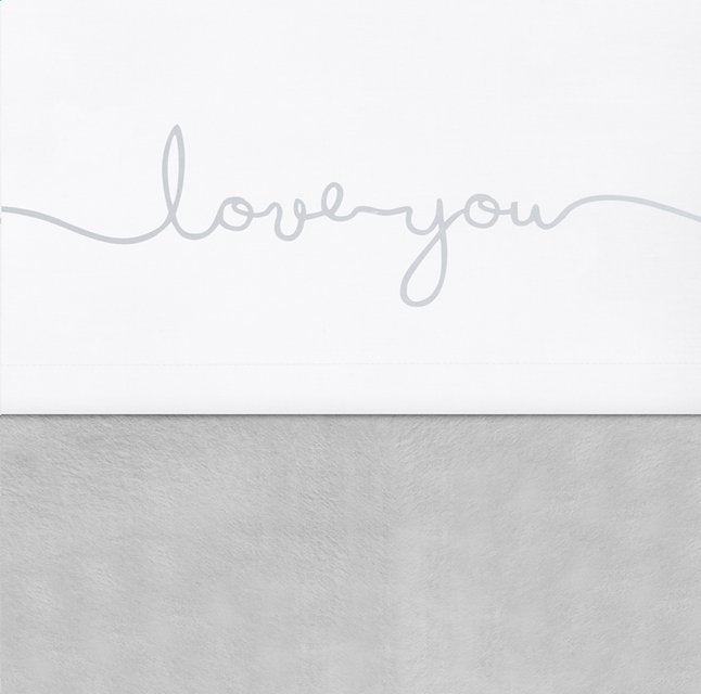 Jollein Laken voor bed Confetti knit Love you grey katoen