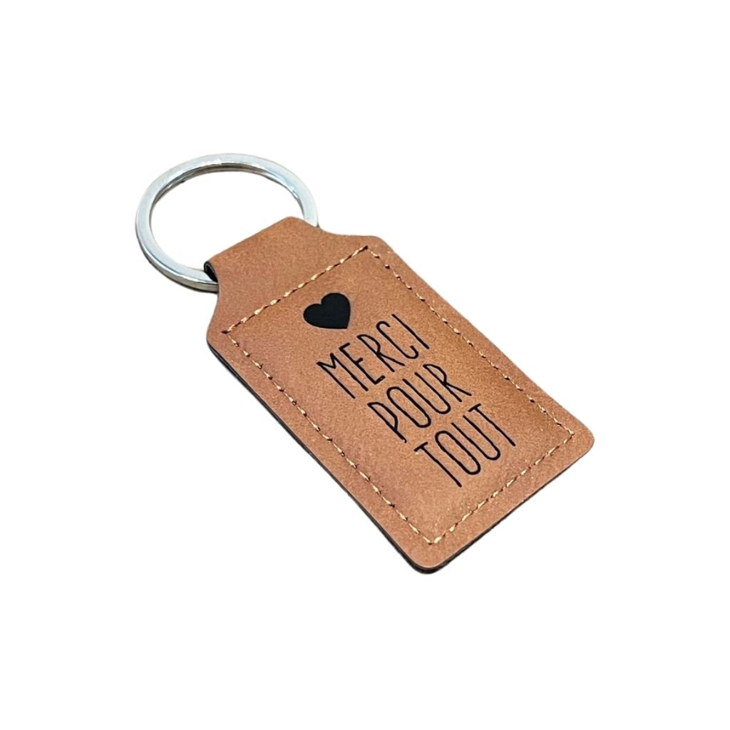 Dotti Sleutelhanger Leather Merci pour tout