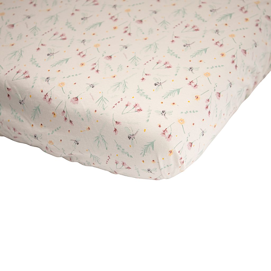 Dreambee Drap-housse pour parc Oscar Flowers 95 x 75 cm - 2 pièces