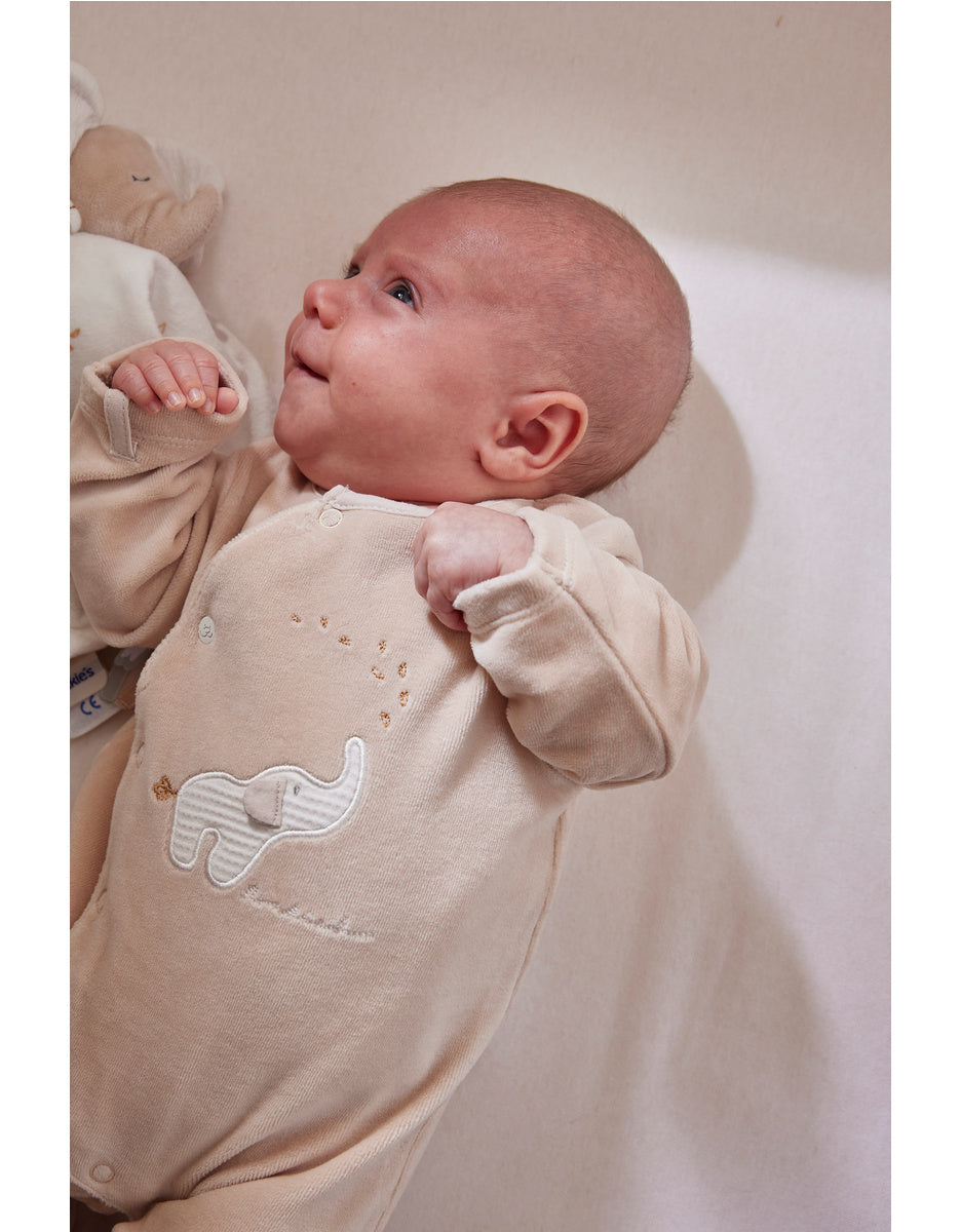 Noukie's Pyjama en velours Bali beige