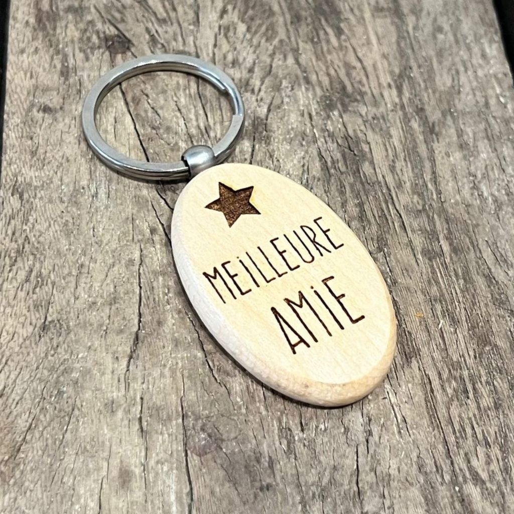 Dotti Sleutelhanger hout Meilleure Amie
