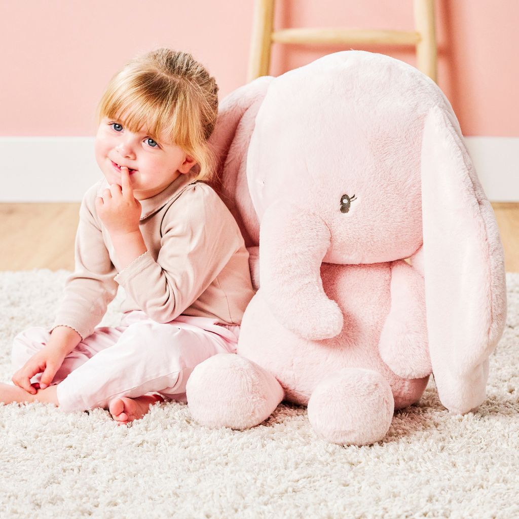 Nattou Maxi knuffel olifant 60 cm roze